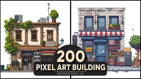 Pixel Art Building 4K Reference/Concept Images