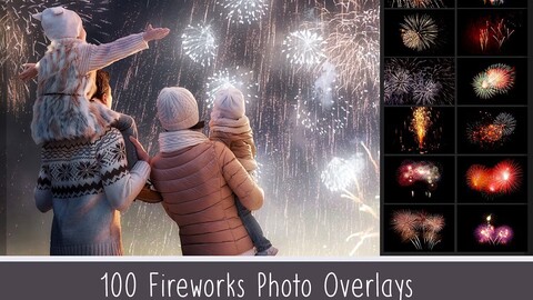 100 Fireworks Overlays