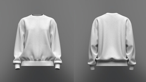 Women's Oversized Sweatshirt 3d Model