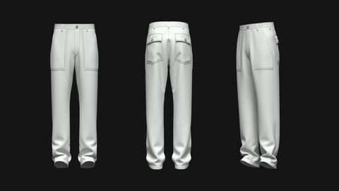 Men's Pant 3d Model