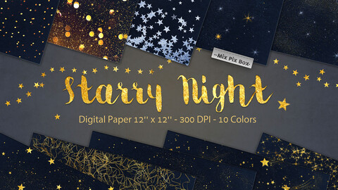 Starry Night Digital Paper