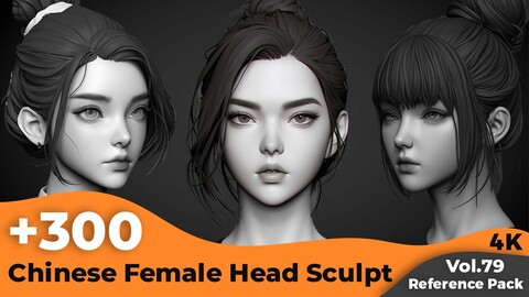 +300 Chinese Female Head Sculpt(4k)