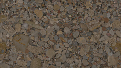 Gravel Seamless Texture 2k (2048*2048) | EXR 5 | JPG 5 File Formats All Texture Apply After Object Look Like A 3D. (1K preview image)