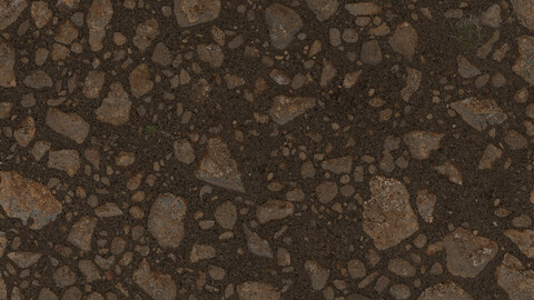 Gravel Seamless Texture 2k (2048*2048) | EXR 5 | JPG 5 File Formats All Texture Apply After Object Look Like A 3D. (1K preview image)