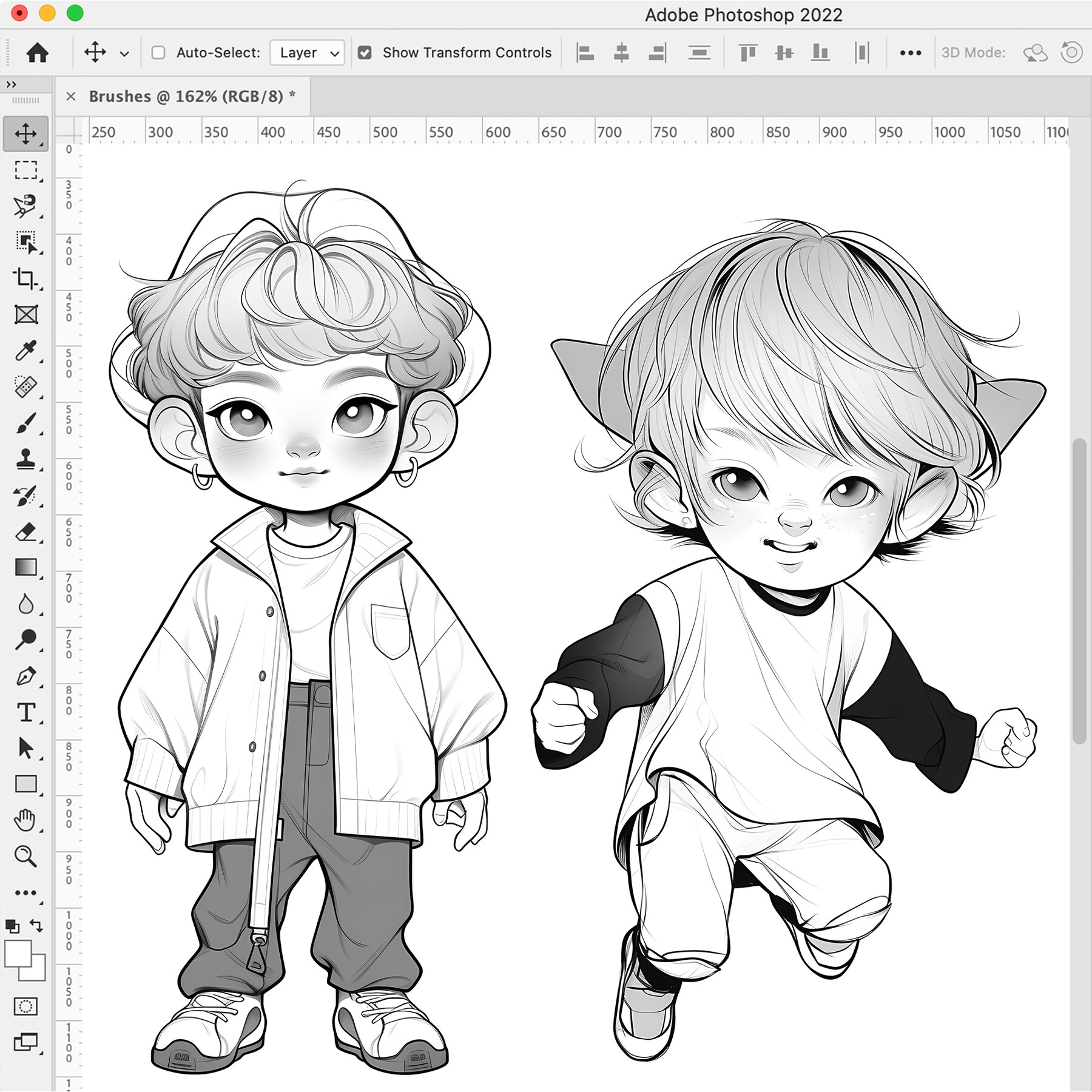 ArtStation - 68 Chibi Boys Procreate Brushes | Chibi Boys Photoshop ...