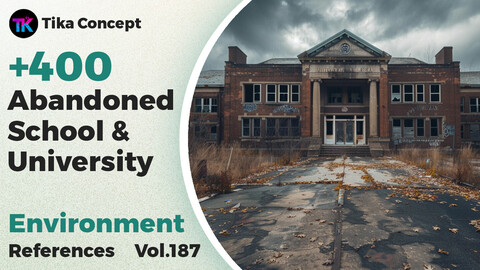 +400 Abandoned School & University Environment Concept (4k) | Vol_187