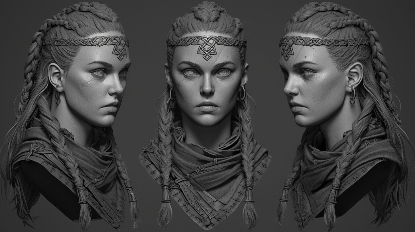 ArtStation - +340 Viking Female Head Sculpt Reference(4k) | Artworks