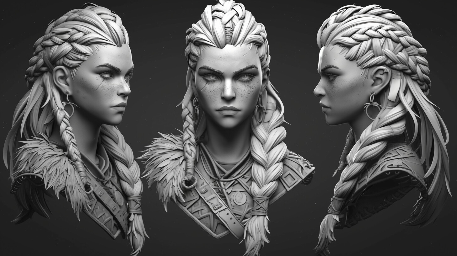 ArtStation - +340 Viking Female Head Sculpt Reference(4k) | Artworks