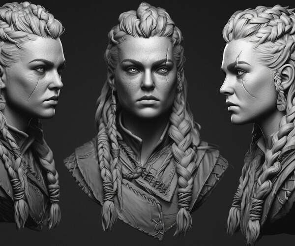 ArtStation - +340 Viking Female Head Sculpt Reference(4k) | Artworks