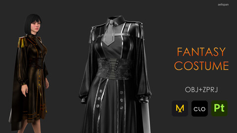 Fantasy costume. Marvelous designer/Clo3D