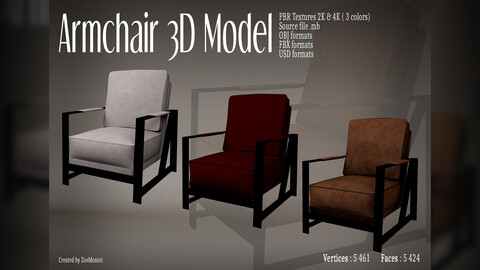 Armchair 05 - 3D Model -