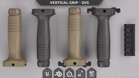 Stab Vertical Grip - AAA 3D Asset - Game Ready