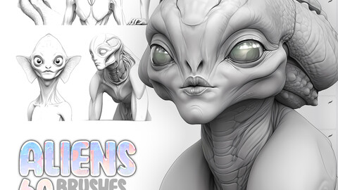 60 Aliens Procreate Stamp Brushes | Aliens Photoshop Brushes | UFO Stamps for Procreate | Humanoid Procreate Stamp Brushes | UFO Photoshop Brushes | Humanoid Photoshop Brushes | Reptiloids Procreate Brushes | Reptiloids Photoshop Brushes