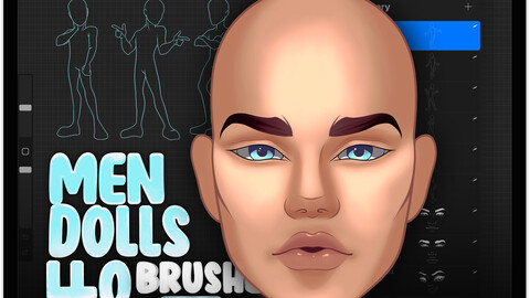 40 Men Dolls Brushes for Procreate | Boys Dolls Constructor Stamps for Procreate | Boys Dolls Builder Stamps for Procreate | Doll Maker Procreate Stamp Brushes | Men Face Procreate Stamp Brushes | Men Body Parts Procreate Stamp Brushes