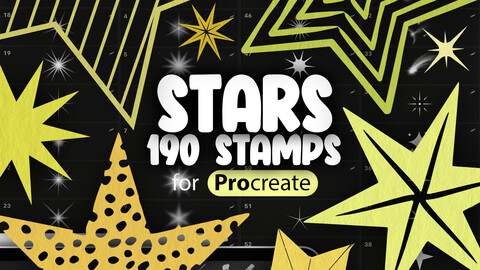 190 Procreate Stars Stamp Brushes | Procreate Abstract Star Stamps Brushes | Procreate Doodle Stars Stamps | Procreate Sparkles Star Brushes | Procreate Hand Drawing Stars Stamp Brushes | Sky Stars Procreate Stamp Brushes