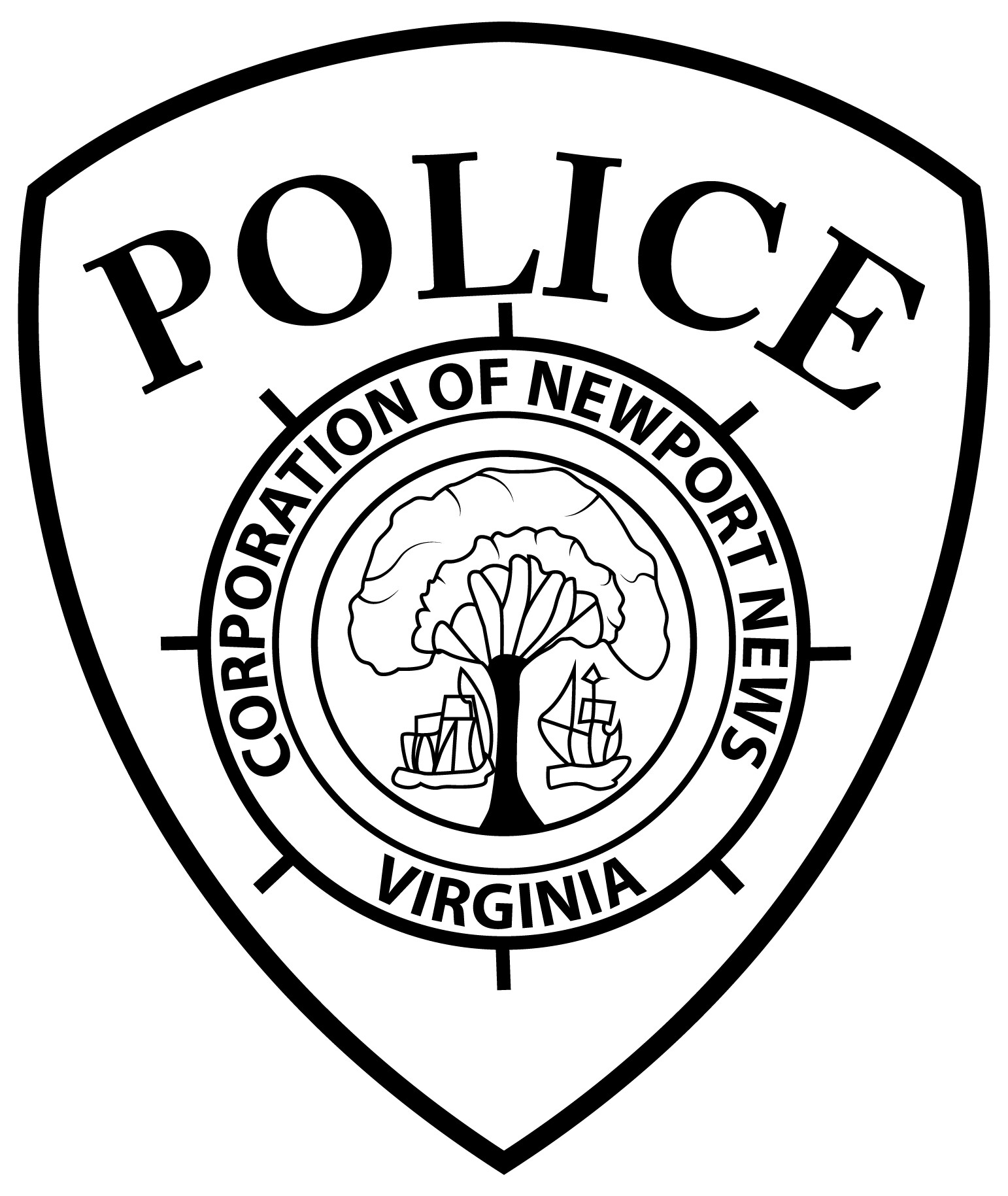 ArtStation - USA VIRGINIA Newport police PATCH Blank,outline vector,SVG ...