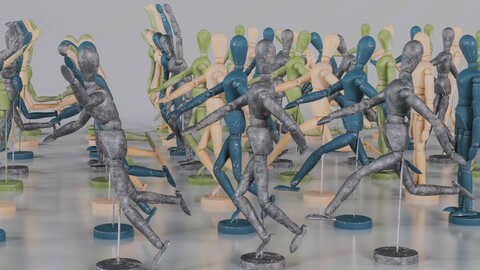 Mannequin Clone Army 16 3D Scans with PBR Textures