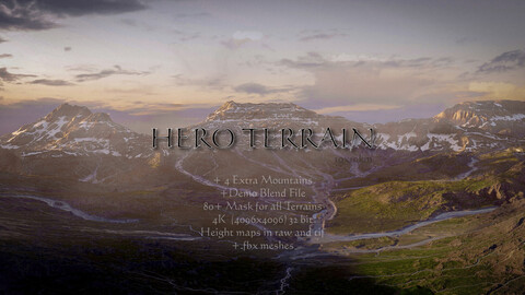 Hero Terrain with Four Mountains Pack