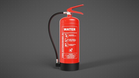 Water Fire Extinguisher | 3D Model | High Poly | PBR