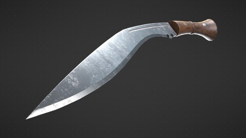 Kukri Machete | 3D Model | Game Ready | PBR