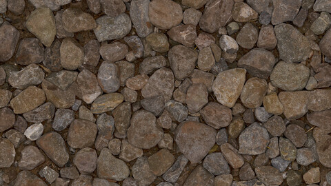 Gravel Seamless Texture 2k (2048*2048) | EXR 5 | JPG 5 File Formats All Texture Apply After Object Look Like A 3D. (1K preview image)