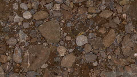 Gravel Seamless Texture 2k (2048*2048) | EXR 5 | JPG 5 File Formats All Texture Apply After Object Look Like A 3D. (1K preview image)