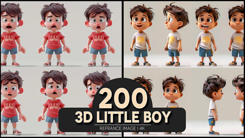 3D Little Boy 4K Reference/Concept Images