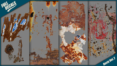 Metal rust decals Vol. 2