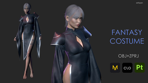 Fantasy costume. Marvelous designer/Clo3D 2