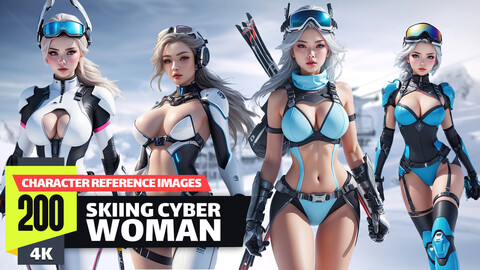 Skiing Cyber Girl VOL.01 | Reference Images