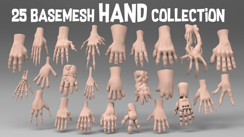 25 Basemesh hand collection