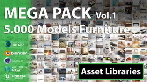 5.000+ Models furniture | Asset Libraries | Vol 1/3