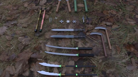 Asian Weapons Bundle (23 Models) [2K]