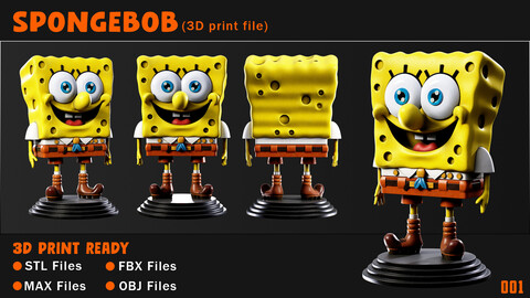 SPONGEBOB-3D Print ready_(STL/OBJ/FBX/MAX)