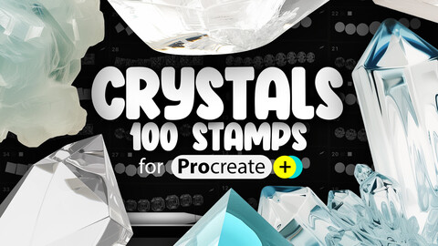 100 Procreate Crystals Stamps | Procreate Rhinestone Stamps | Procreate Crystal Rock Stamp Brushes | Procreate Procreate Gem Stamps | Procreate Quartz Crystals Stamps | Procreate Ice Crystal Stamps | Procreate Diamonds Stamp Brushes