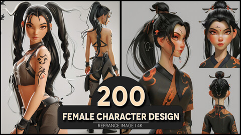 Female Character Design 4K Reference/Concept Images