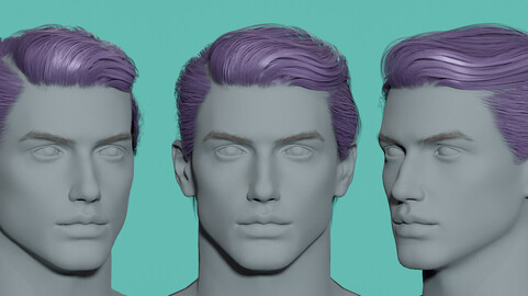 [FREE!]Real-time Hairstyles for man head man male blonde brunette beautiful wig character hairstyle haircut human real time ingame lowpoly