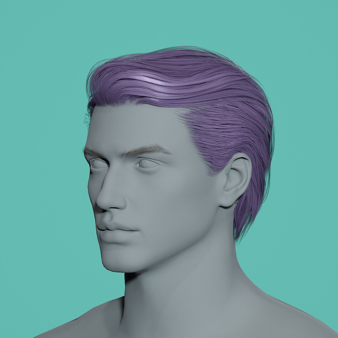 ArtStation - [FREE!]Real-time Hairstyles for man head man male blonde ...