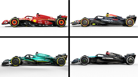 F1 2024 cars pack ( Ferrari sf-24, Redbull RB-20, Aston Martin AMR-24,Mercedes W-15)