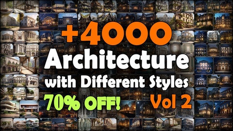 4000 Architecture Designs with Different Styles Reference Pack | MEGA Bundle | 4K | v.2