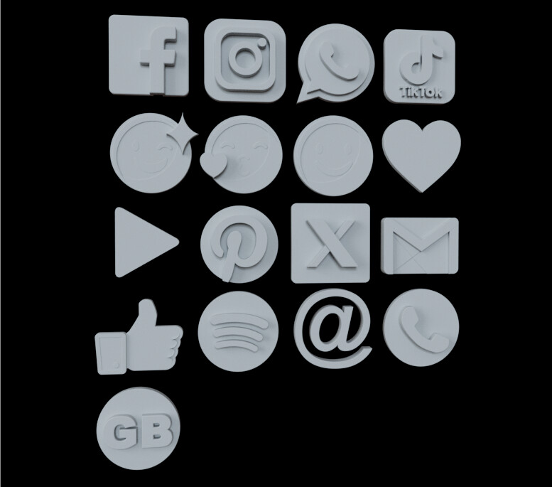 ArtStation - ICON PACK - SOCIAL MEDIA AND EMOTICONS | Artworks