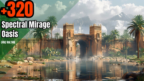 +320 Spectral Mirage Oasis Environment Concept (4k)