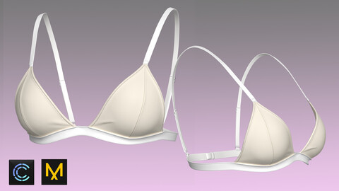 Women underwear Bra (MD/ Clo3d zprj project + fbx + obj)