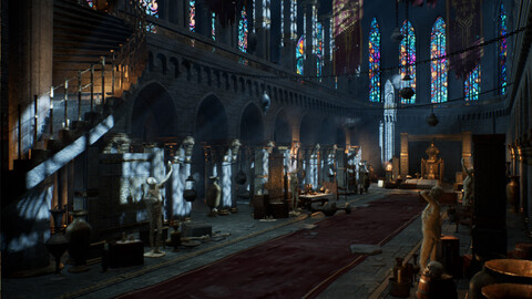 Dark Fantasy Church Environment