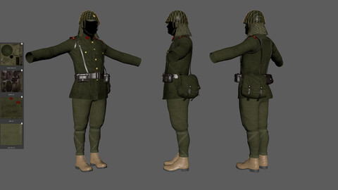 WWII Japanese soldier uniform Model