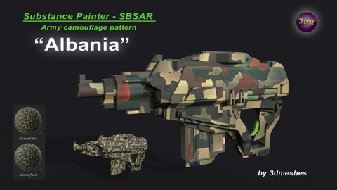 Albania - Army Camouflage Pattern - SBSAR Material by 3dmeshes Berlin