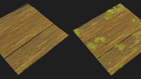 Stylized wood plank material sbs&sbsar files