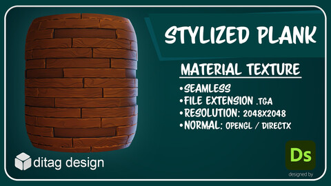 Seamless Stylized Plank