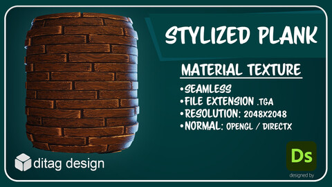 Seamless Stylized Plank