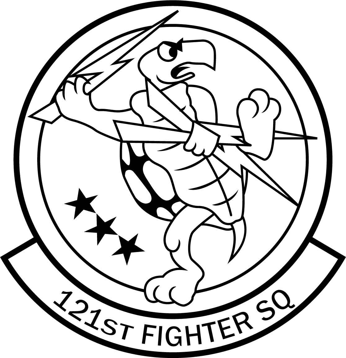 ArtStation - USAF 121ST FIGHTER SQUADRON AIR FORCE FS VECTOR FILE Black ...